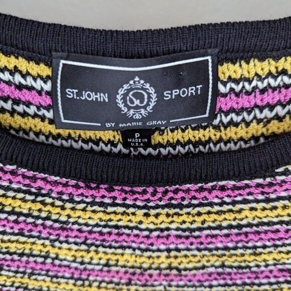 St John sport crochet knit tank shell sweater - Picture 2 of 6